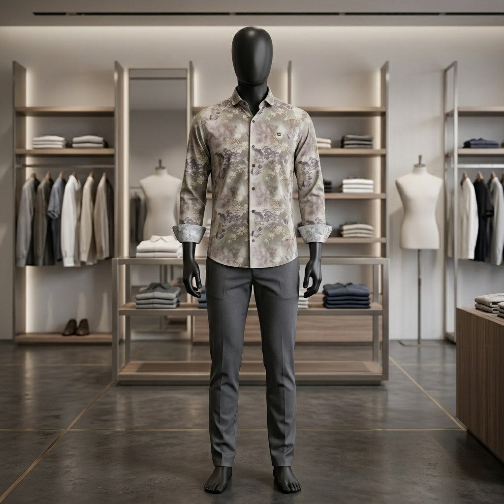 Men's Floral Print Shirt