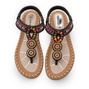 Boho Beaded Flat Sandals
