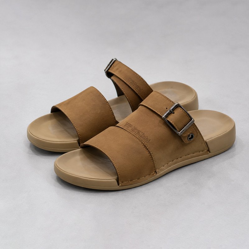 Brown Buckle Sandals
